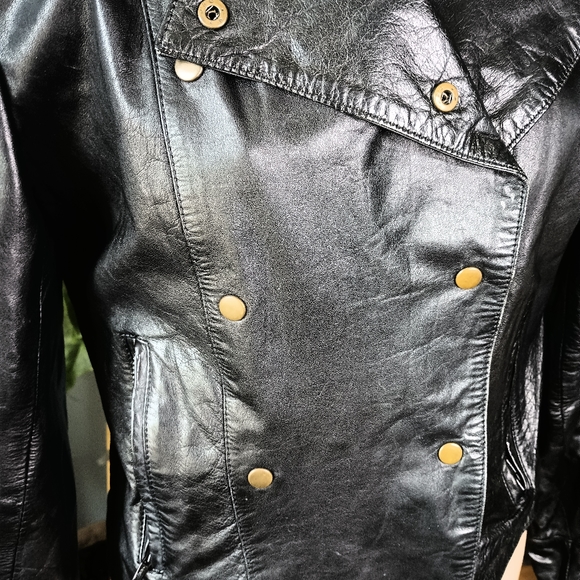 Wilson's Women's Genuine Leather Cropped Motorcycle Jacket - Picture 4 of 16